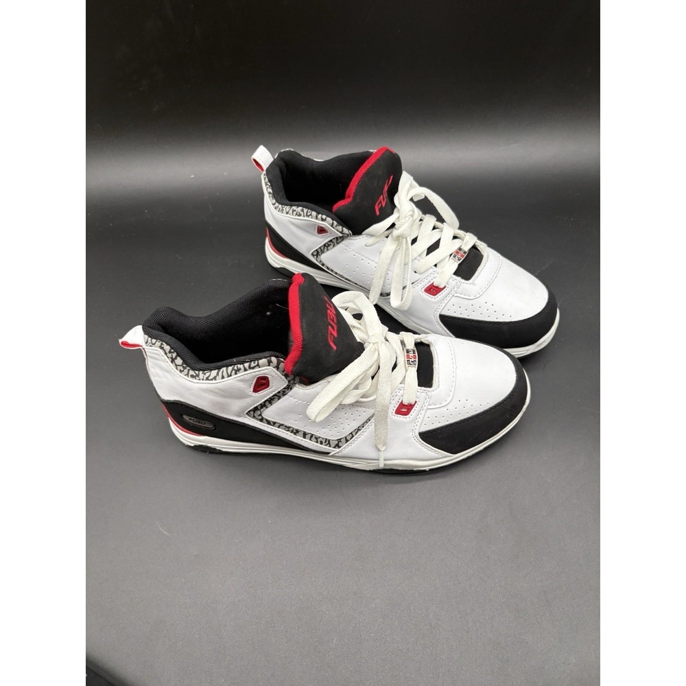 FUBU Men's White Black Red Mid Top Sneakers Sz 10.5 Vintage Y2K 90s Style NOS - Picture 6 of 16